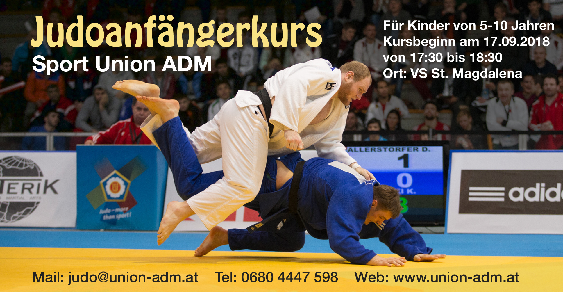 Inserat SU ADM Judo2018 Judo
