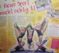 Sportaerobic Zeitungsartikel vom 9.12.2018 Bericht über unsere Aerobicerinnen in den OÖ Kindernachrichten